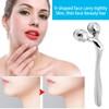 DMZK Manual Facial Massager, Metal Face Roller Y-Shaped Roller Massger