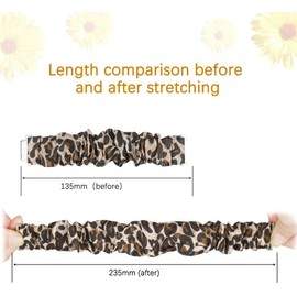 Compatible for Garmin vivoactive 4S Band, LvBu Fabric Elastic Scrunchie Elastic Watch Band Women Cute Replacement Straps for Garmin vívoactive 4S 40mm Smartwatch/Vivomove 3S Smartwatch (Leopard)