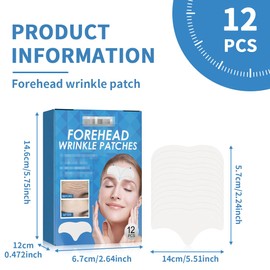 Zornesfalte Pflaster, Stirnfaltenpflaster, Anti Falten Pflaster Gesicht, Falten Tape Gesicht Straffung, Anti-Wrinkle Für Das Gesicht Patches (12PCS)