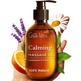 Gya Labs Calming Oil for Body (200ml) & Eucalyptus Roll On (10ml) Set - 100% Pure Aromatherapy Grade Essential Oils Set - Gya Labs