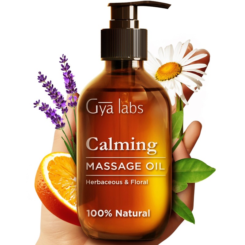 Gya Labs Calming Oil for Body (200ml) & Eucalyptus Roll