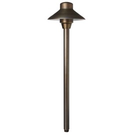 Unique Lighting Systems L6-12-L2 Knights Series Lancer 6 Area Light Path Light Fixture Brass 12" Riser (Includes 2W 3000K T3 LED Bulb)