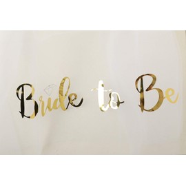 Ucity Gold Print Bride to be Veil for Bachelorette Party Supplies Bridal Shower Wedding Decorations
