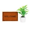 Odoria 1/12 Miniature Plants and Welcome Mats Doormat Dollhouse Decoration