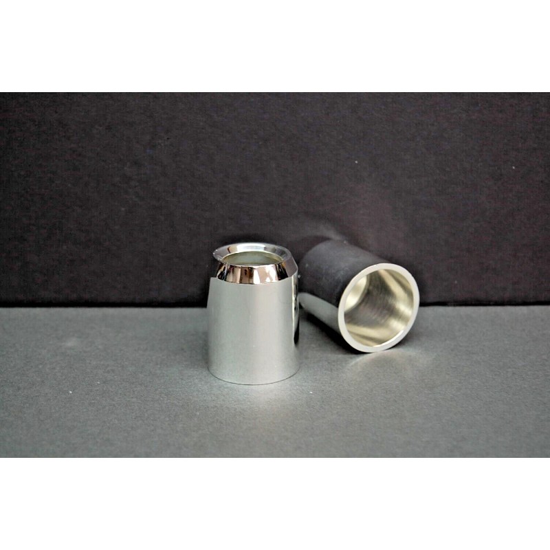 Pair of Silver Plated Smooth Candle Follower 7/8" Size (Burner