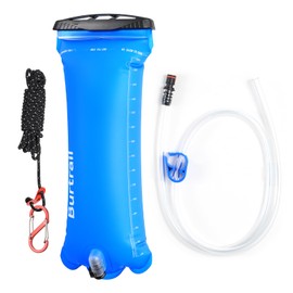 Burtrail Gravity Water Bag, 3L Water Bag Compatible with Water Filtration System, Portable Gravity-Fed Water Bag for Camping Hiking Backpacking, Foldable & Hangable