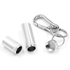 XP Design Portable Pill Case Necklace Pendant Keychain Aluminum Stainless