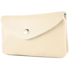 modamoda de P11 Women's Leather Purse Medium Handmade in Italy, cream