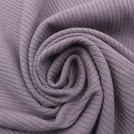 Dusty Orchid Solid 4x2 Rib Knit Fabric by The Yard