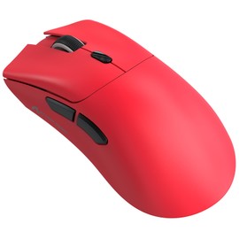 R1 Wireless Gamin Mouse, 59g Lightweight Tri-mode BT5.2/2.4GHz/Wired Computer Mouse, PixArt PAW3311 18K DPI Optical Sensor, 7 Programmable Buttons, Long Battery Life Mouse for PC/Mac (Red)