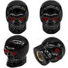 MEAJOO 4PCS Skull Style Tire Valve Stem Caps, with O