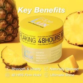 Lux Collection Edge Control Gel for 4C Hair – 48 Hour Maximum Hold Edge Control, Edge Lux with Castor Oil, Keratin & Biotin, Non-Flaking Styling Gel (1 Ounce, Pineapple)