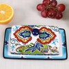 Ceramic Butter Dish with Lid Bohemia Hand Drawn Butter Plate
