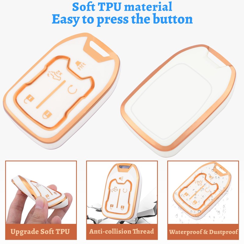XIYANG TRADE for GMC Key Fob Cover with Keychain, Key