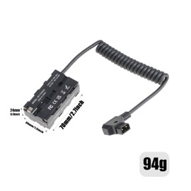 FocusFoto D-Tap to Dual-Sided NP-F550 Dummy Battery Adapter Cable with Type-C Output Compatible with Sony NP-F550/970/570/770, Power Supply for Field Monitor Wireless Video Transmission LED Light etc.