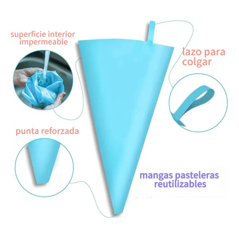 Kit De Mangas Pasteleras Y Poquillas Para Repostería 124pz