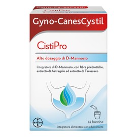 Gyno-CanesCystil CistiPro, Integratore a base di D-Mannosio per il Benessere delle Vie Urinarie,14 Bustine al Gusto Te Verde Gelsomino e Agrumi