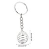 PATIKIL 10pcs 20x25mm Silver White Spiral Beads Cage Pendant Stainless