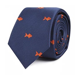 AUSCUFFLINKS Goldfish Tie for Him | Gold Fish Gift for Him | Fish Lover Neckties for Men | Fishing | Birthday Gift for Guys (Goldfish)