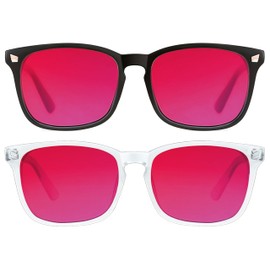 ORANZI Gafas de juegos de luz azul para hombres y mujeres, 2 unidades, filtro de luz azul, antifatiga ocular, A4 negro y transparente, M