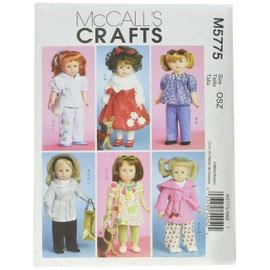 McCall's Patterns M5775 Doll Clothes for 18-Inch Doll and Toy Dog, One Size Only