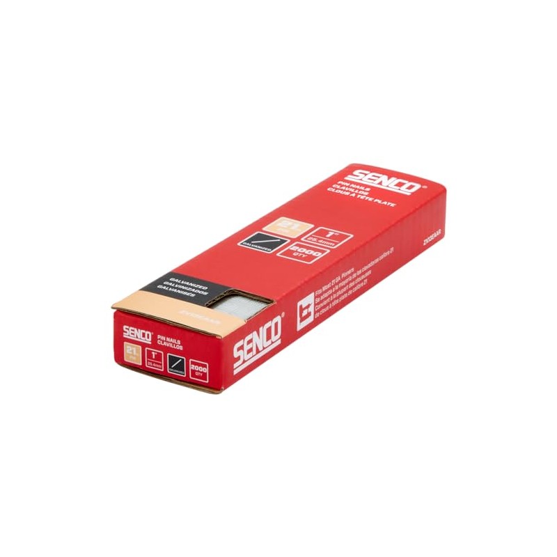 SENCO ZX13EAAR 1" 21 Gauge Pin Nails, Galvanized Finish 2,000