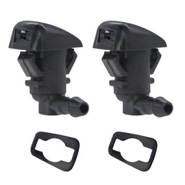Amavoler Windshield Washer Nozzles Wiper Spray Replacement Fit For 08-12 Ford Fusion Mercury Milan Lincoln MKZ.OEM#:8E5Z17603A.(2PCS) Black