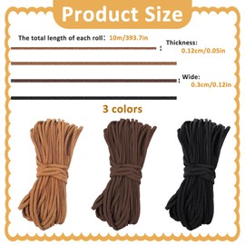 Leather String, Suede Cords Rope String for Jewelry Making Necklace Bracelet Art Crafts Beading (3 Colors)