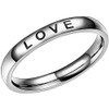 Jude Jewelers 4mm Stainless Steel Love Faith Hope Mantra Inspirational