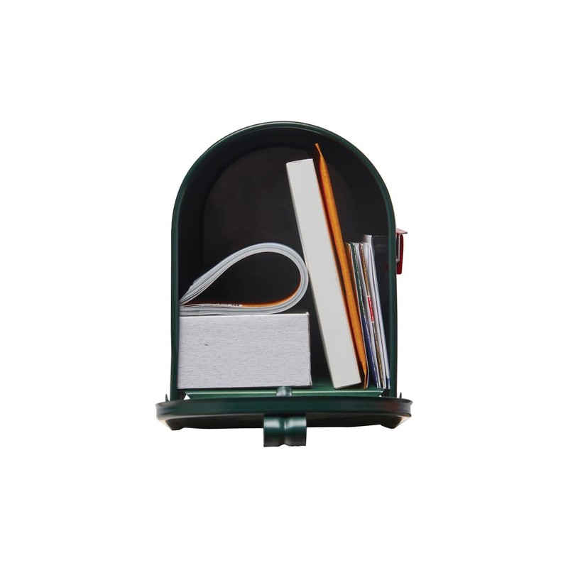 Gibraltar Mailboxes Elite Medium Capacity Galvanized Steel Green, Post-Mount Mailbox,