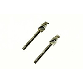 2qty High Performance 6.5mm Carbide End Mill Router Bit Flat Bottom Up-Cut for FR4 CNC PCB Circuit Board Aluminum More Spiral 2 Flute 1/8" Shank