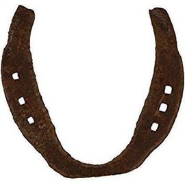 Horse Shoe Kale Ghode Kale Ghode Ki NaalVery Big Size with Nails Iron Yantra (Pack of 1)