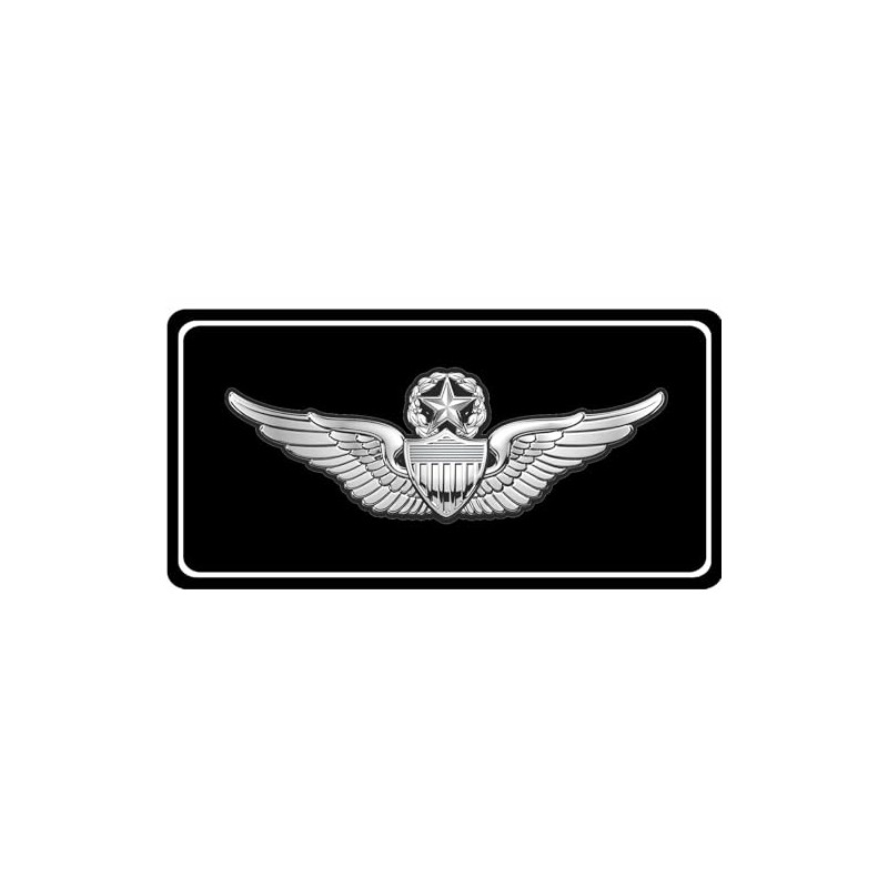 U.S. Army Master Aviator Black Photo License Plate