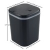 Yuright 2L Mini Desktop Trash Bin with Push-button Lid, Black