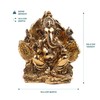Myga Lord Ganesha Statue - Handmade Gold Decorative Elephant God