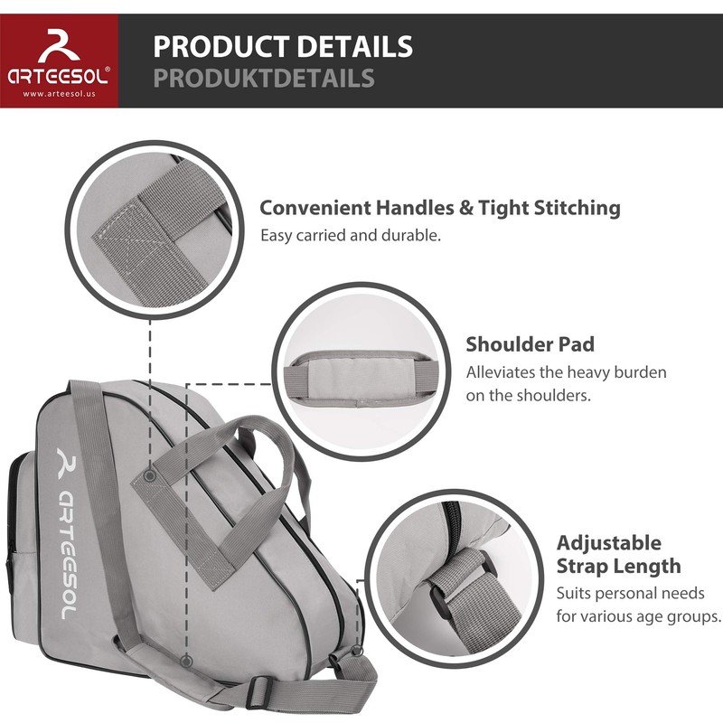 Blackace arteesol Roller Skate Bag,Ice Skate Bag,Inline Skate Bag for