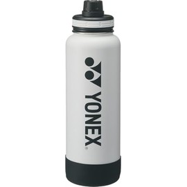 YONEX Tennis Water Bottle with Carry Handle, Stainless Steel 1.17L, White AC591