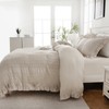 MOVE OVER Beige Ruffle Comforter Set King 3 Pieces Seersucker
