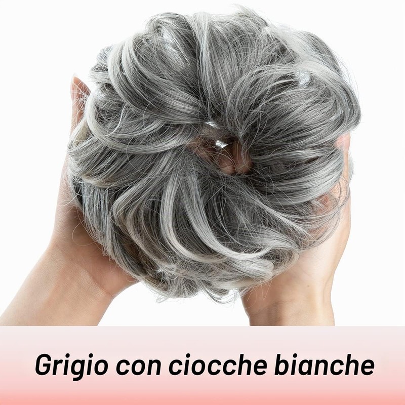 JJstar Chignon Parrucche Capelli Grandi Posticci Ricci Ondulati Capelli Naturali