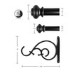 Decopolitan Urn Telescoping Double Drapery Rod Set, 36-72", Antique Bronze