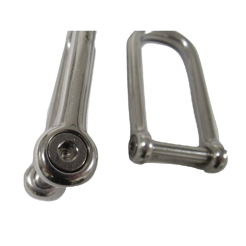 Stainless Steel Wide D Shackle 10MM X2 (Long Dee Link
