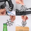 18-in-1 Snowflake Multi Tool, Portable Stainless Multi-Tool, Compact Snowflake Tool