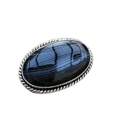 SUKKCCNO Vintage Large Black Onyx Gemstone Ring 925 Sterling Silver Oval Cut AAA Black Cubic Zirconia Engagement Band Wedding Anniversary Cocktail Party Stacking Solitaire Ring for Women 9