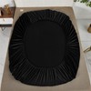 Winter Fleece Fitted Sheet 140 x 200 cm Black Velvet