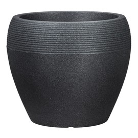 Scheurich Planter, Black Granit, Ø 30 cm, Höhe 24 cm
