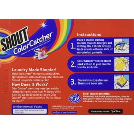 Shout Color Catcher Dye-Trapping, In-Wash Cloths - 24 ea