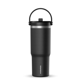 Hydrapeak Nomad 32 oz Tumbler with Handle and Straw Lid, Leakproof, Double Insulated, 32oz Cup, Stainless Steel | Black