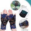 Getrays Women's UV Protection Gloves, 2 Pairs Short, Floral Pattern,