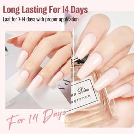 vieafenti Nail Polish Light Nude 15ml, Fast Drying Nails Polishs Long-Lasting Regular Air Dry Oil-Base Nails Polish Natural Vegan Manicure DIY Salon at Home