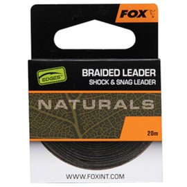 Fox Naturals Braided Leader - 20 m Leader Line, Load Capacity: 30 lb / 13.6 kg
